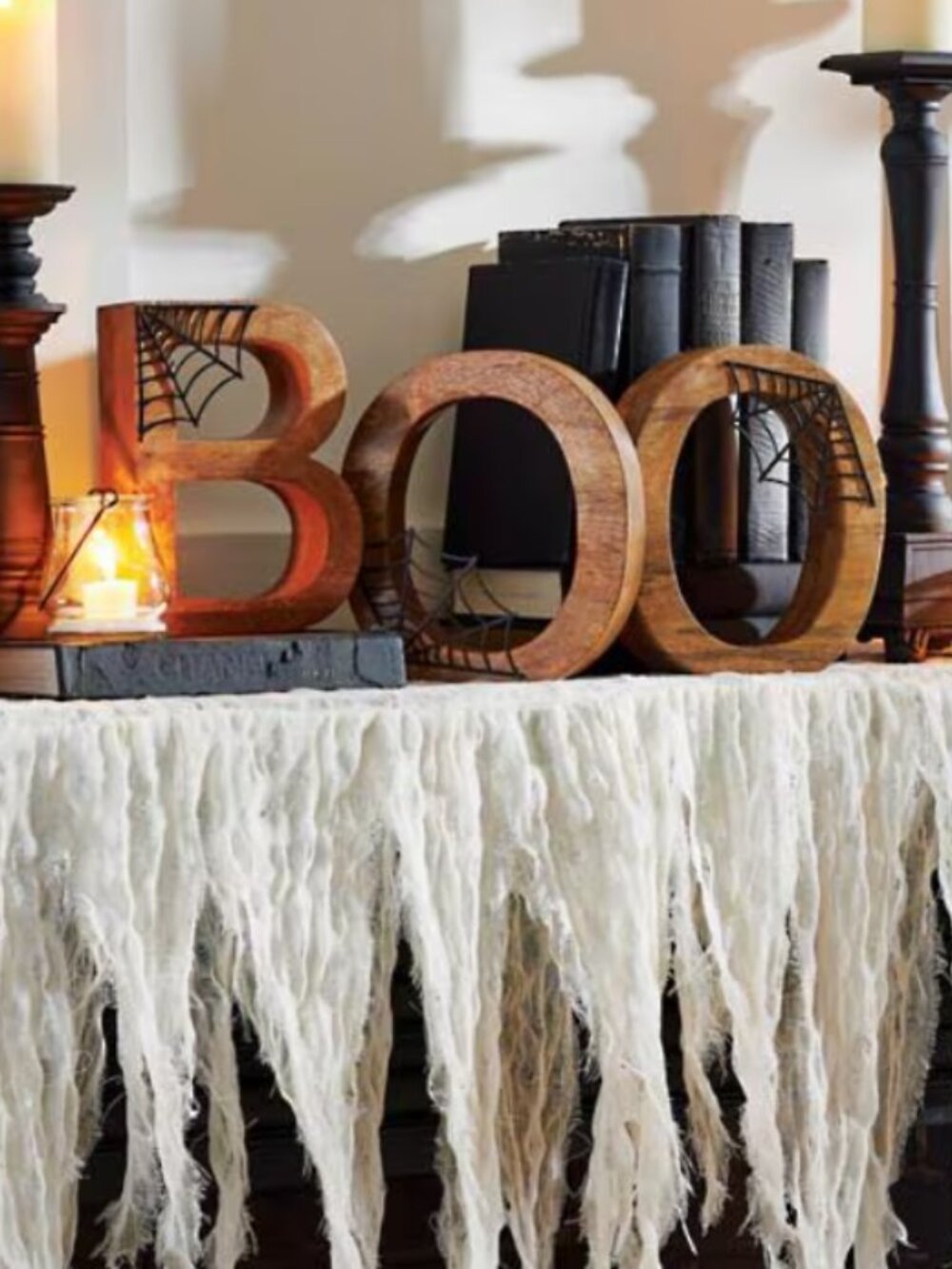Grandinroad Halloween Gauze Mantel Scarf